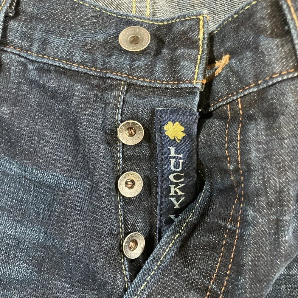 Lucky‎ Brand 227 Jeans Mens 33x30 Original Boot Dark Wash Button Fly 33x28